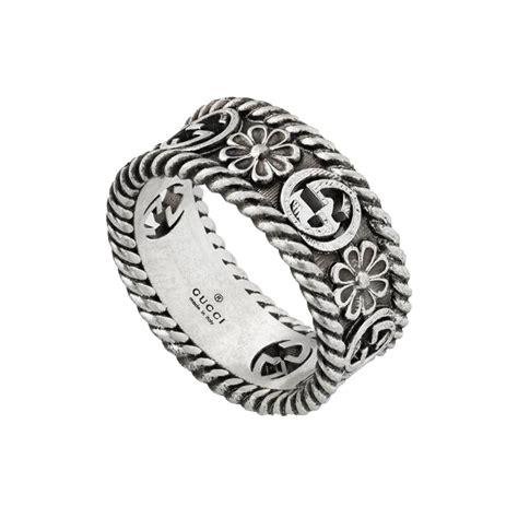 Gucci Jewellery Gucci Interlocking Sterling Silver Motif Flower 